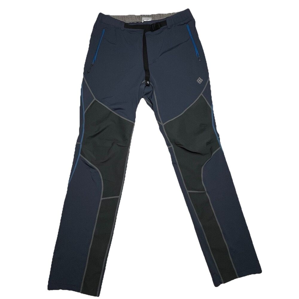 Columbia Mens Outdoor Hiking omni-shade Pants Black & Grey Polyester Size XL